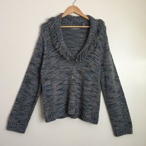 ⭐️SOLD⭐️ Knit Cardigan Sweater with Fringe Detail